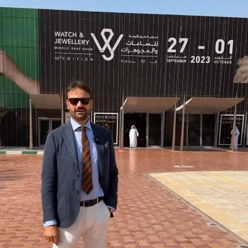 La facciata del Watch & Jewellery Middle East Show, edizione 2023