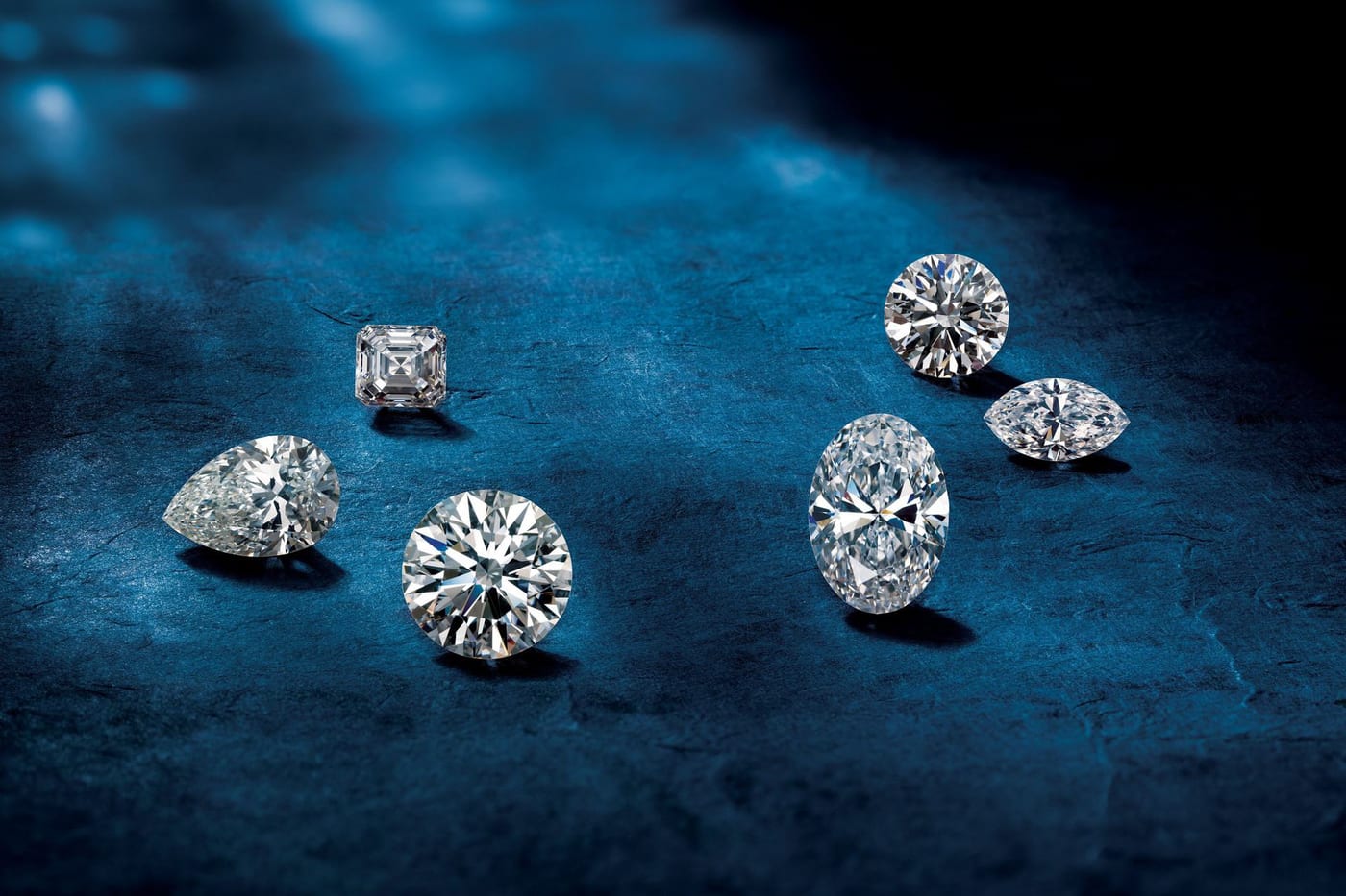 Diamanti sciolti di diverse forme
