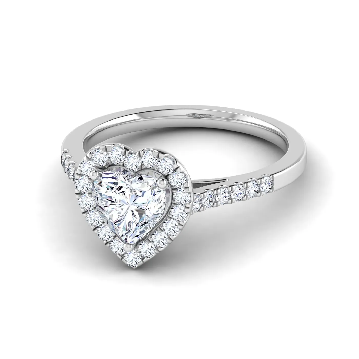 Anello di Fidanzamento Halo Hoag’s con Diamante Lab Grown Cuore da 1,01 Ct