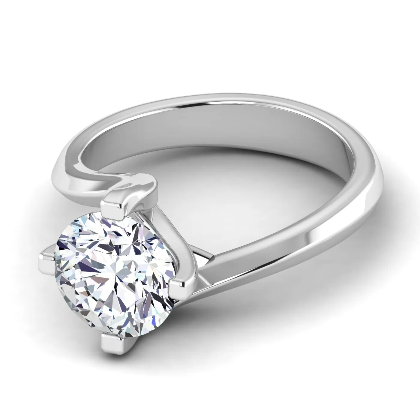 Anello di Fidanzamento Solitario Sole con Diamante Lab Grown Rotondo da 0.54 ct