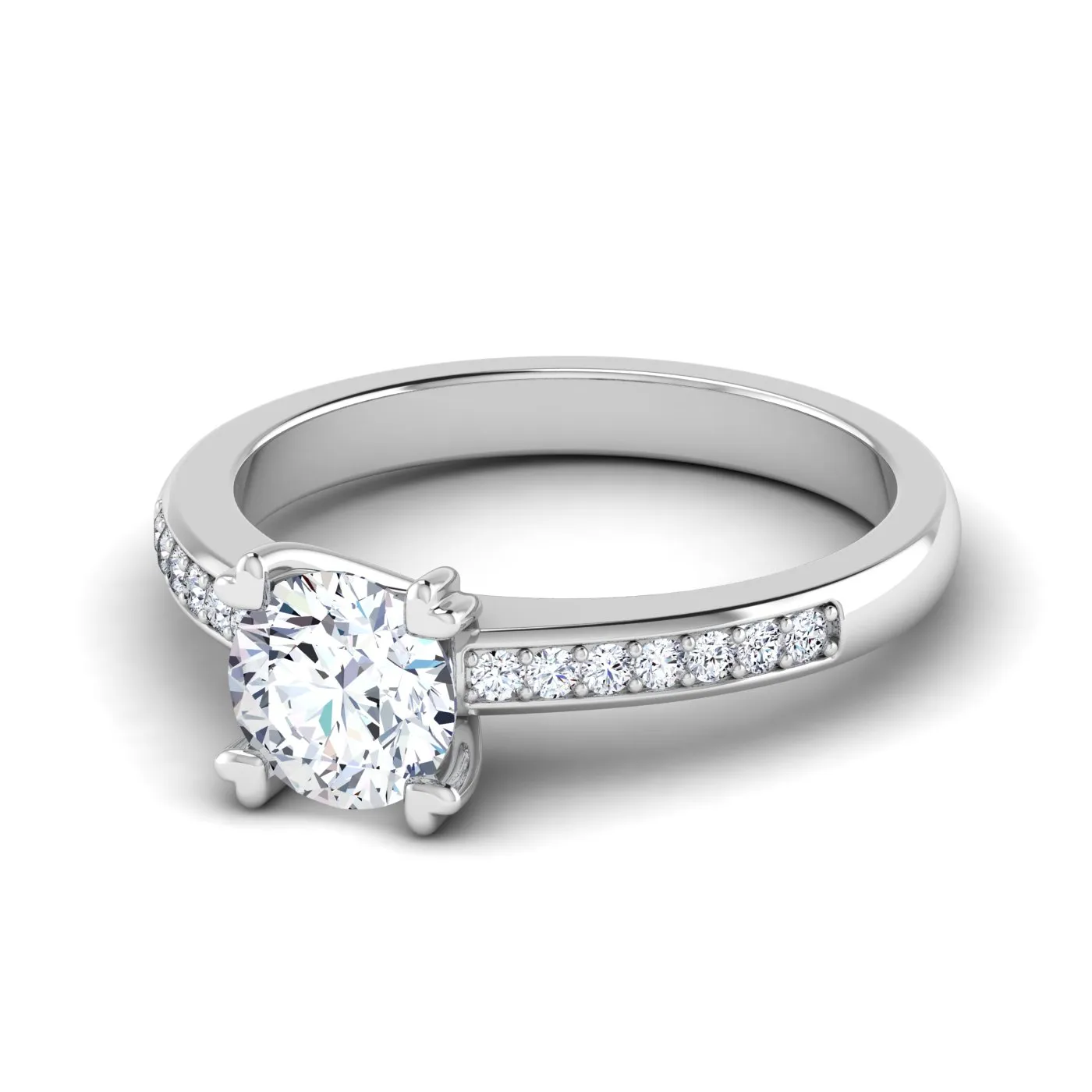Anello di Fidanzamento Halo Apus con Diamante Lab Grown Rotondo da 1,03 Ct