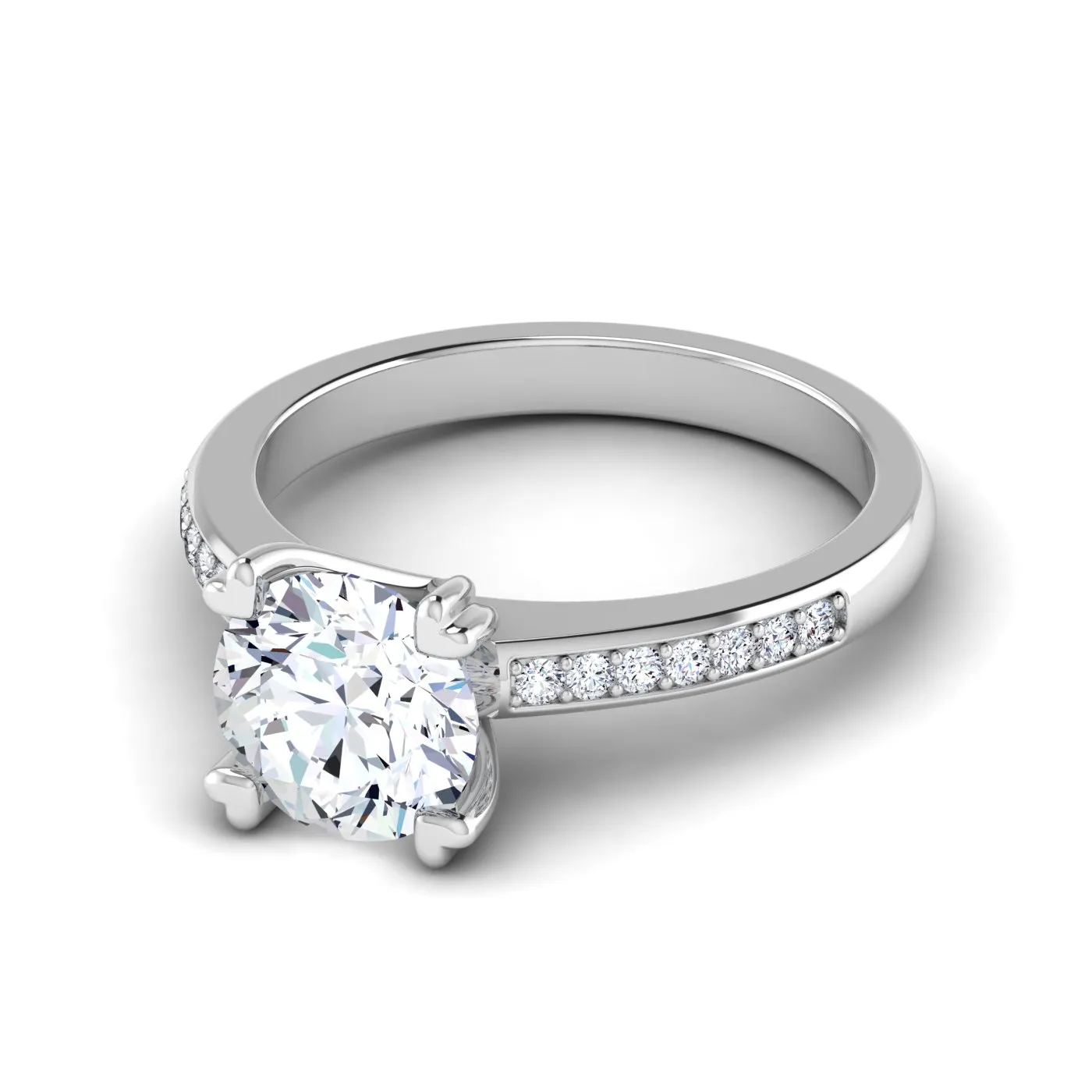 Anello di Fidanzamento Halo Apus con Diamante Lab Grown Rotondo da 1,56 Ct