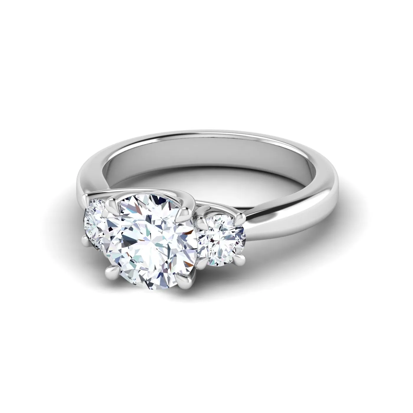 Anello di Fidanzamento Trilogy Harmonia con Diamanti Lab Grown Rotondo da 1.52 ct