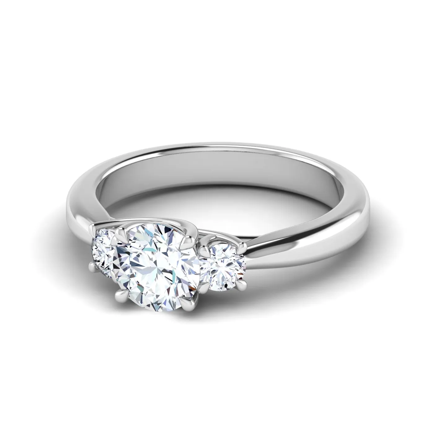 Anello di Fidanzamento Trilogy Harmonia con Diamanti Lab Grown Rotondo da 1.07 ct